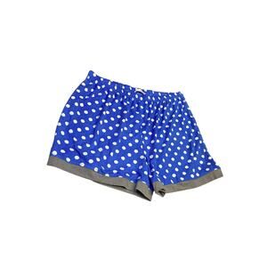 Moon Nite Women's Drawstring Blue Polka Dot Print Casual Shorts Size XL